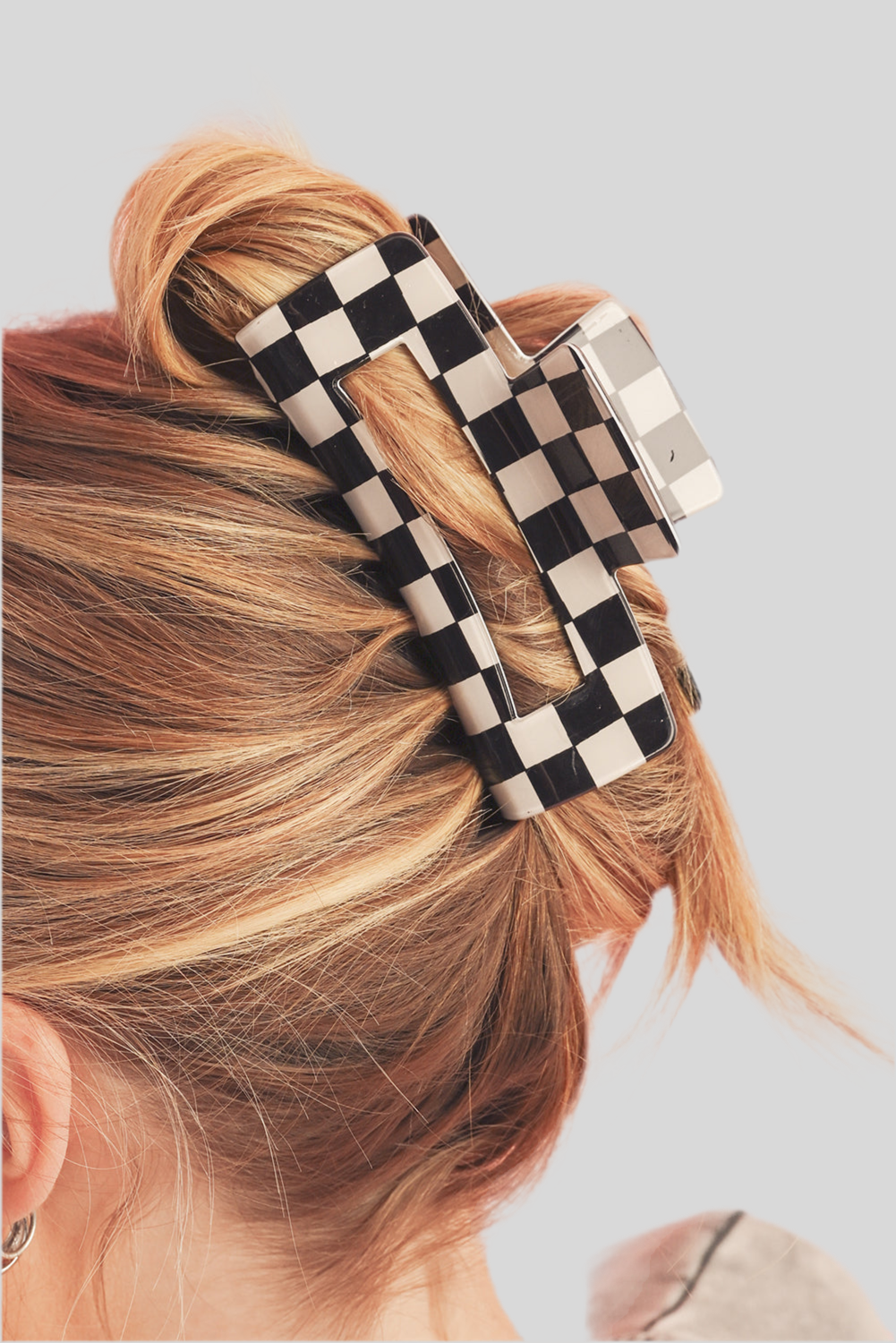 Checkerboard Hair Clip